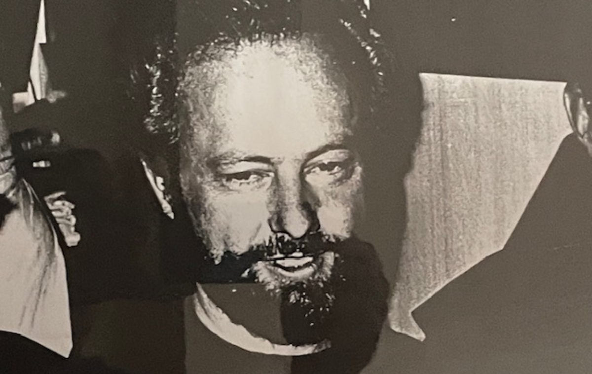 Br. Emmet Murphy’s photo hangs in St. Francis Inn, which he founded with two other friars. He also completed his studies for ordination while ministering there and earned 114 life experience credits. (Photo courtesy of St. Francis Inn)