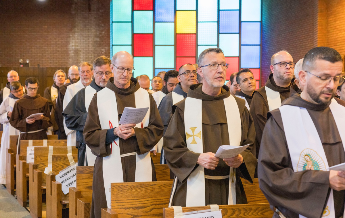 Two Franciscan friars ordained priests in joyful ceremony