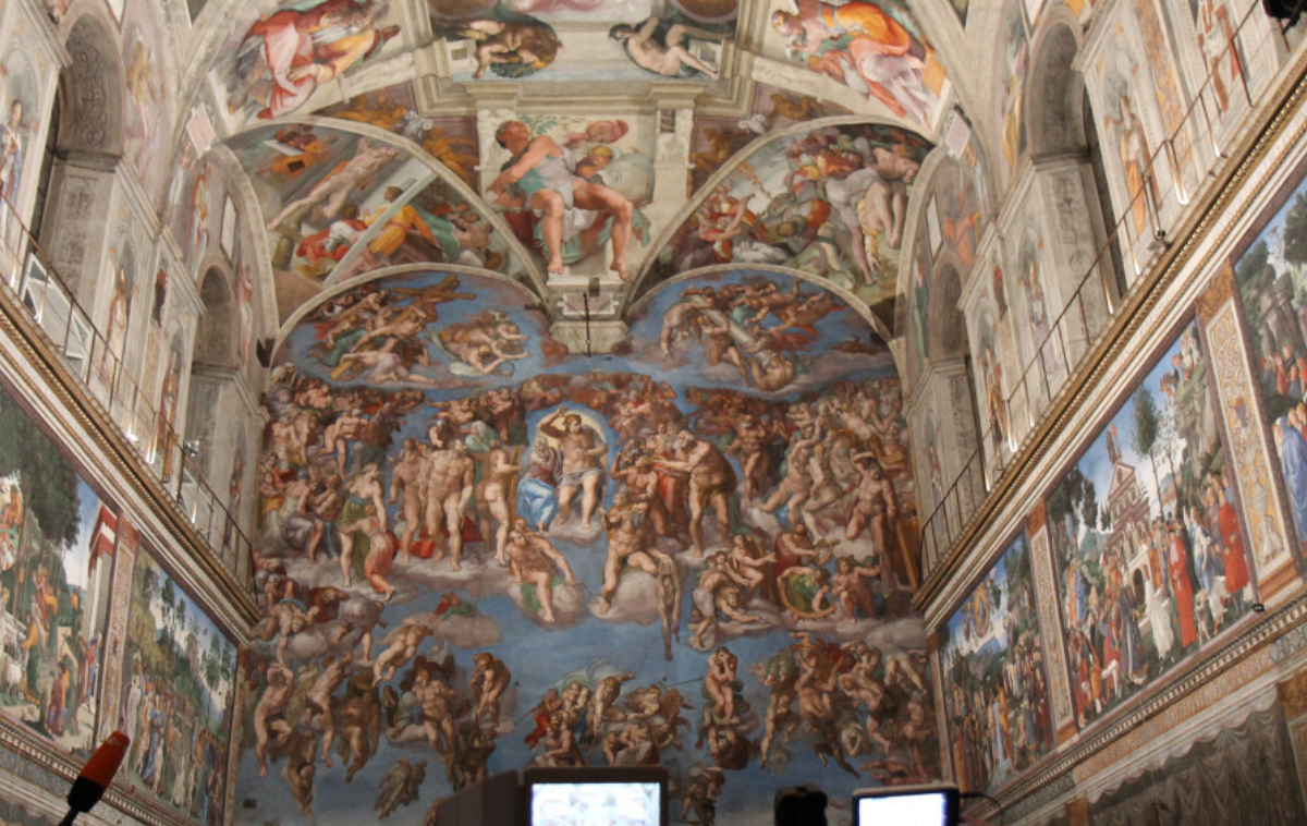 The College of Cardinals votes for the future pope in the Sistine Chapel during the papal conclave at the Vatican, where they are sequestered and sworn to secrecy. (Photo courtesy of Bohumil Petrick, CNA)