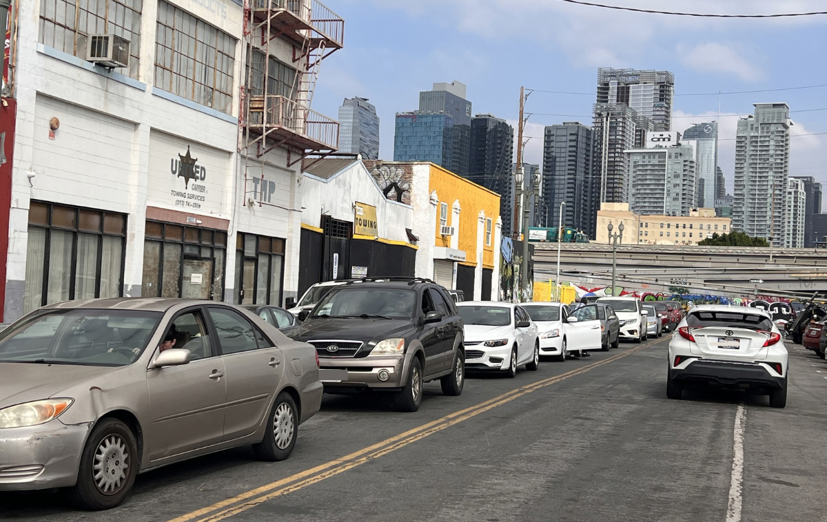 <div><p paraid="1619843079" paraeid="{406bd167-12b6-4b8d-b686-dde06f74c881}{190}">As breakfast ends, vehicles line up for pantry assistance at St. Francis Center, stretching for blocks as families arrive. Last year, the Center rescued more than 2.1 million pounds of food and distributed nearly 47,000 pantry boxes, reaching far beyond those who come through its doors each morning. (Photo courtesy of St. Francis Center)&nbsp;</p></div>