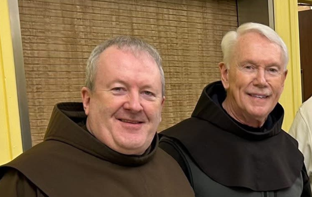 Brothers Thomas Conway, OFM, (left) and Charles O