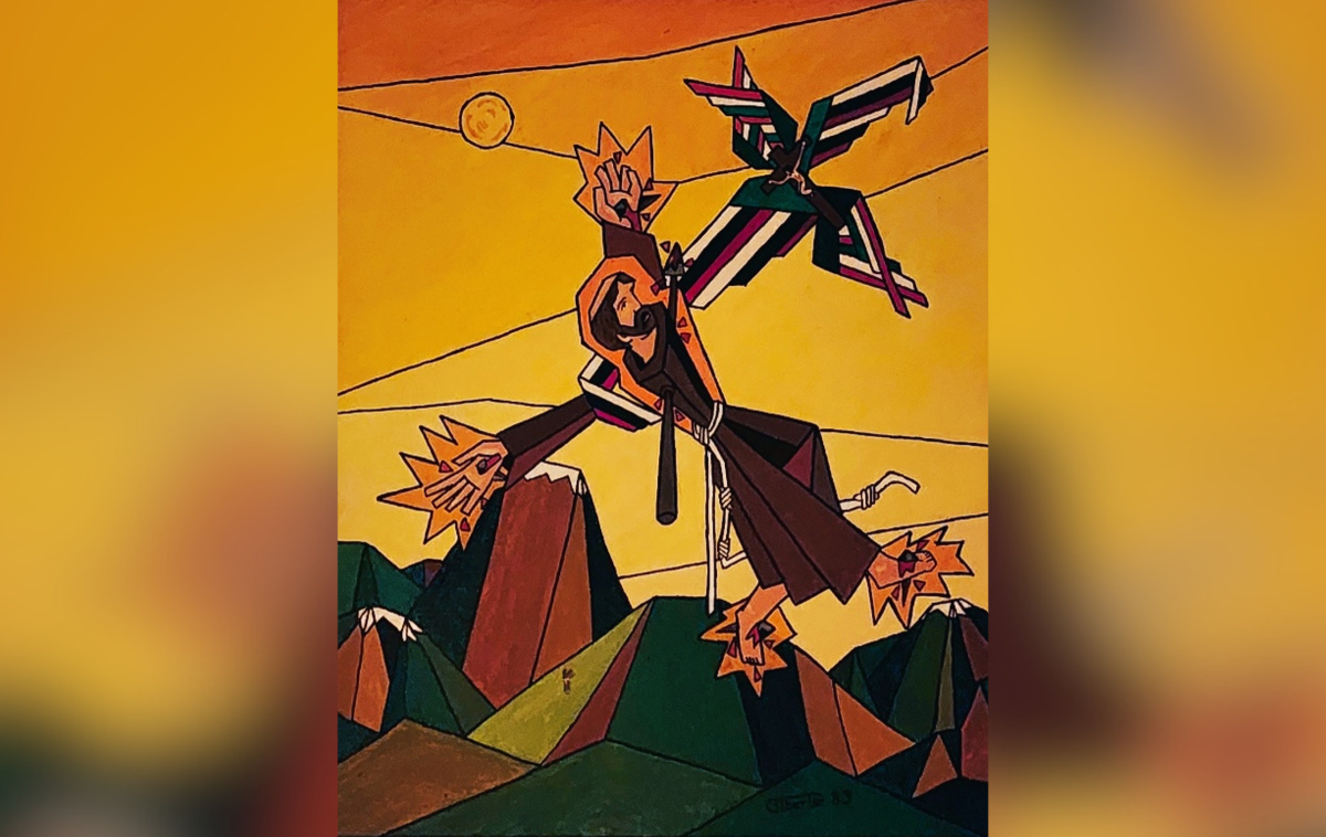 "Br. Leo Witnessing the Stigmata” by Br. Gilberto Cavazos-Gonzalez, OFM (1983)