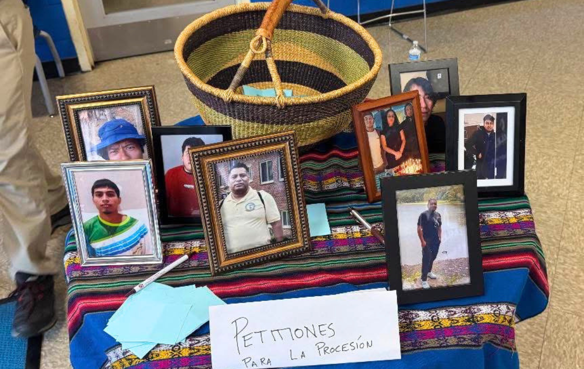 <div><p>St. Camillus Parish in Silver Spring, Maryland, created a special altar featuring photos, names and prayer intentions of those who are detained or too afraid to attend the Archdiocese of Washington&rsquo;s Corpus Christi procession. Photos courtesy of Sister Eilis McCulloh, Kathy Gallagher and Edwin Mendez.</p></div>